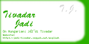 tivadar jadi business card